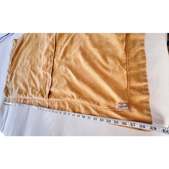 PAIR WOOLRICH  King Size Pillow Shams Ultra Suede Tan Flanged Western 39" x 24" - Picture 9 of 14